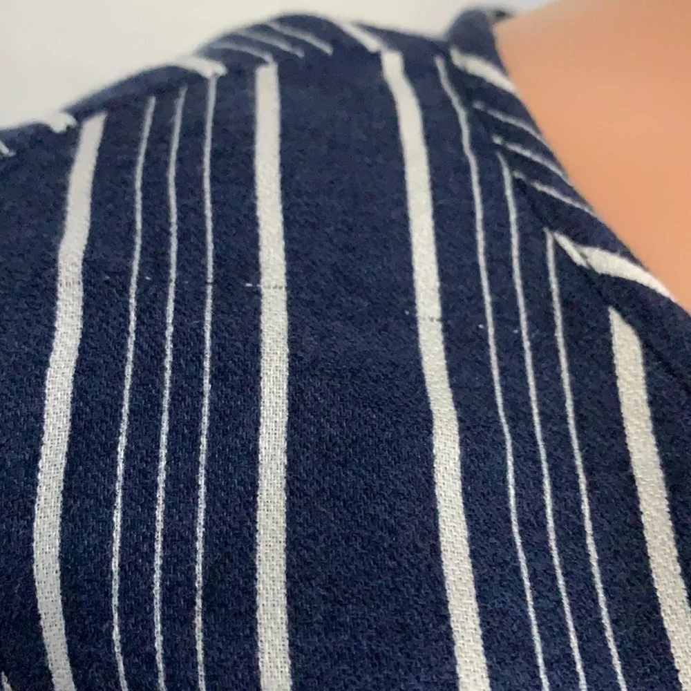 Roxy Women's Highland Escape Horizontal Striped Long Sleeve Navy Skater Dress - Picture 8 of 11